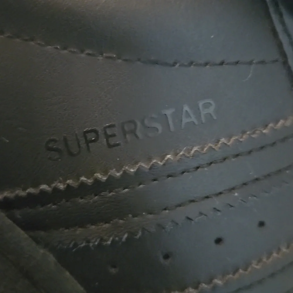 Adidas Black on Black Superstar Big Kids 5.5 (Women's 7.5) Sneakers